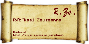 Rékasi Zsuzsanna névjegykártya